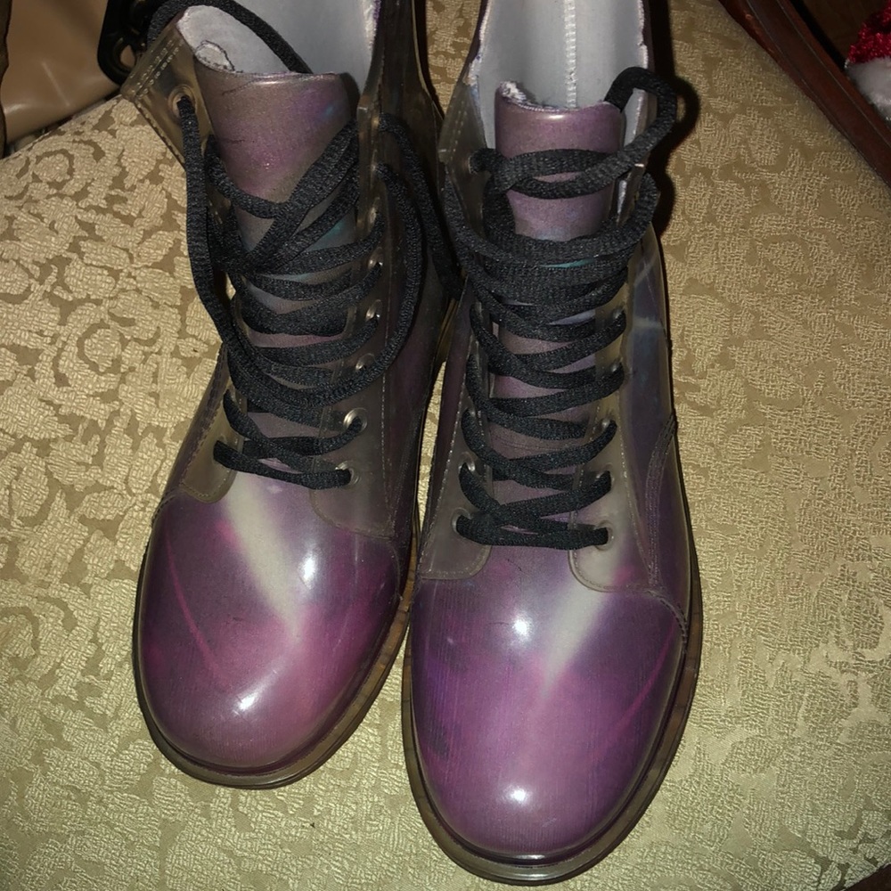 YOKI PURPLE MID-CALF RAIN BOOTS, SZ. 9